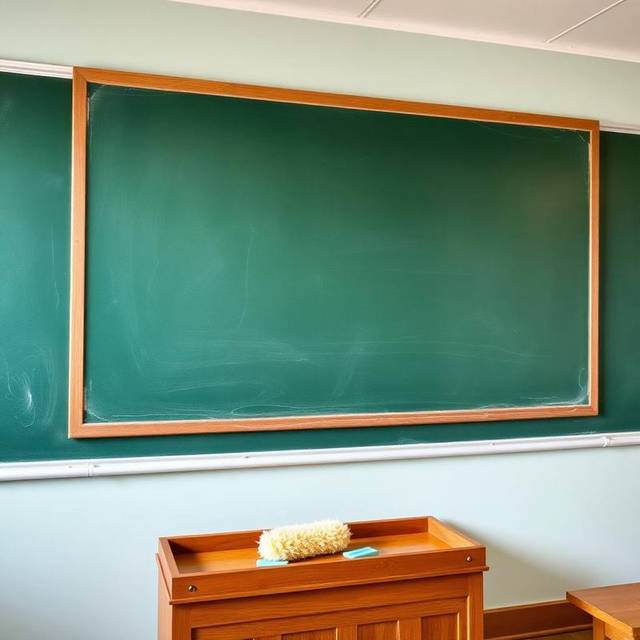 Traditional green chalkboard