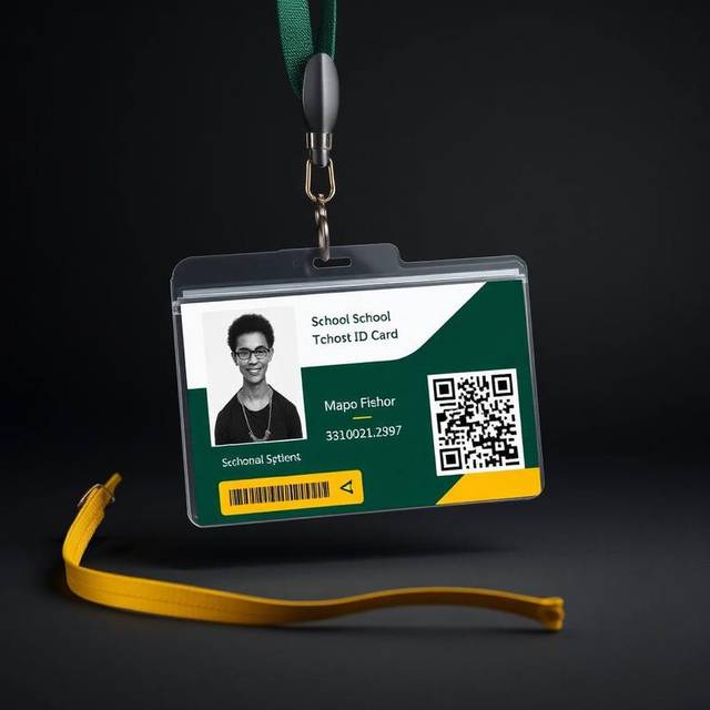 PVC ID cards with QR + lanyards