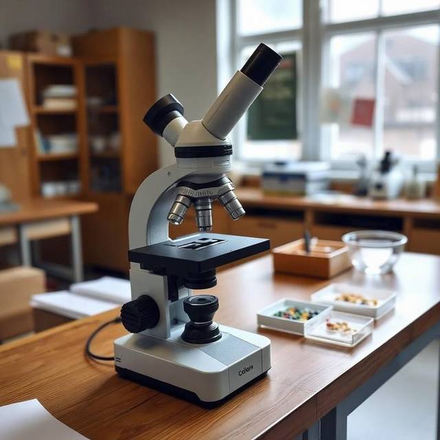 Biology lab microscope