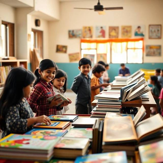Book fair conducted at school