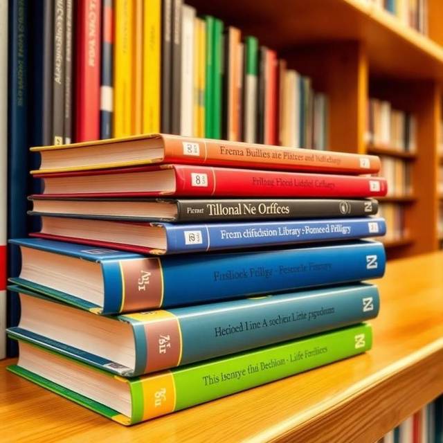 Library book stack