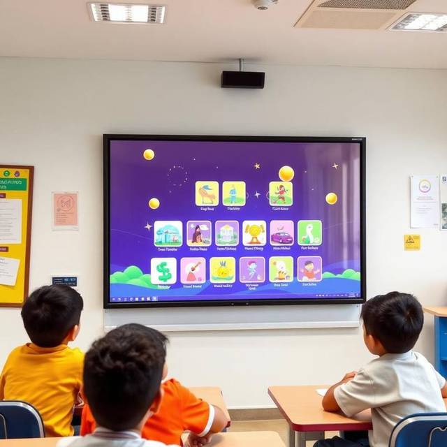 Interactive smart panel in a classroom