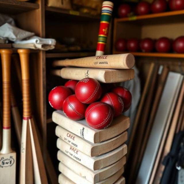Cricket bats & leather balls