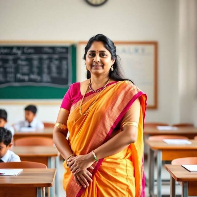 Saree-chudidar combo for lady staff