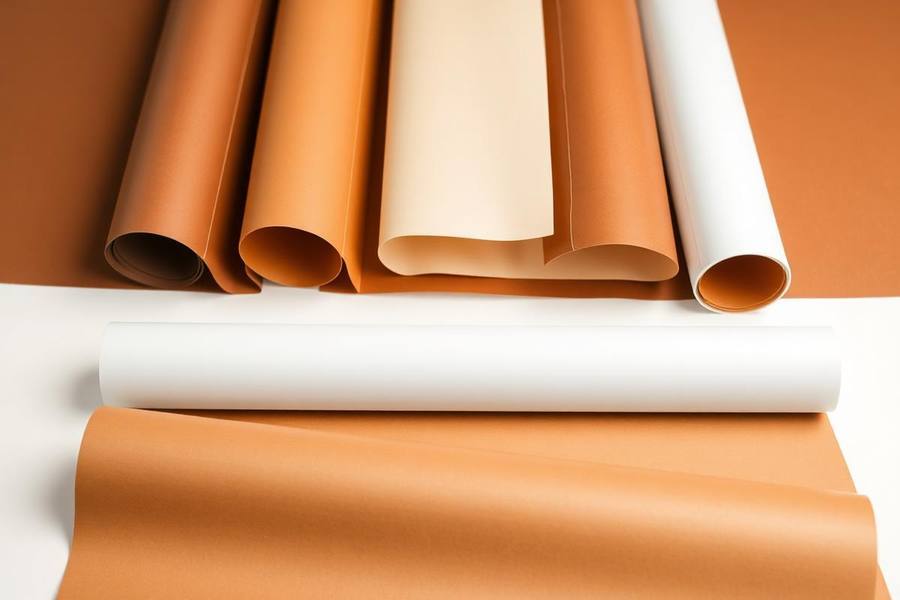 Notebooks & Stationery — Laminated Brown Sheets — Pink / Brown / Khaki