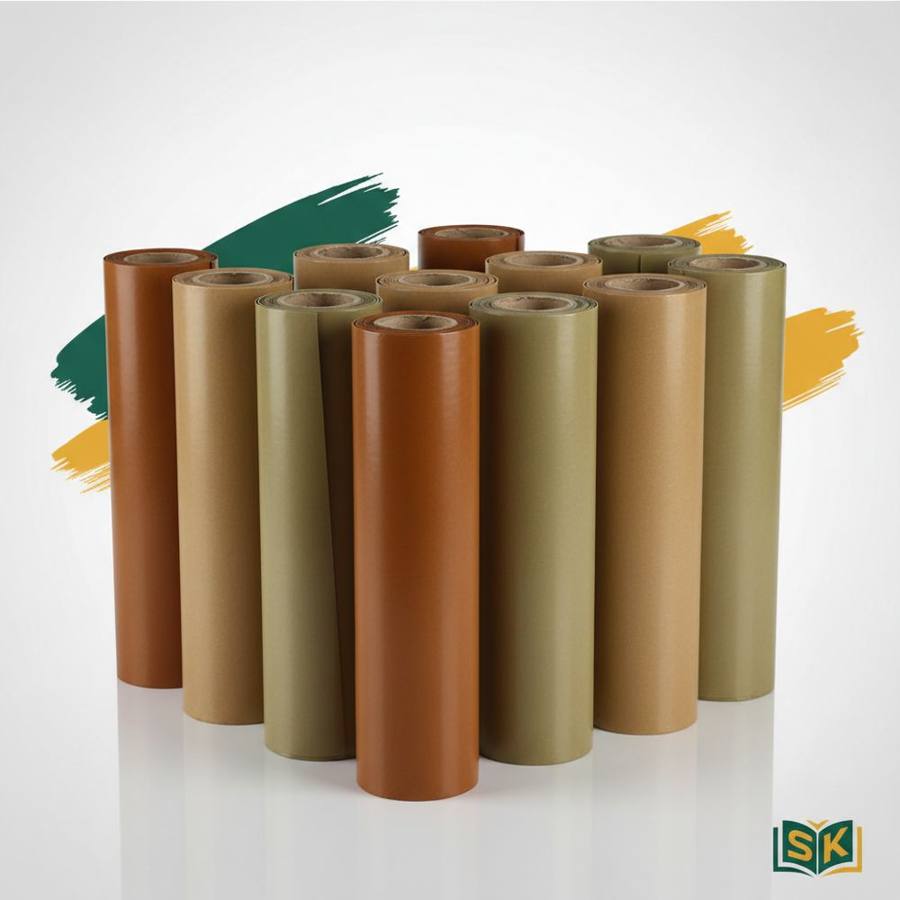 Notebooks & Stationery — Laminated Brown Sheets — Rolls & individual book sizes
