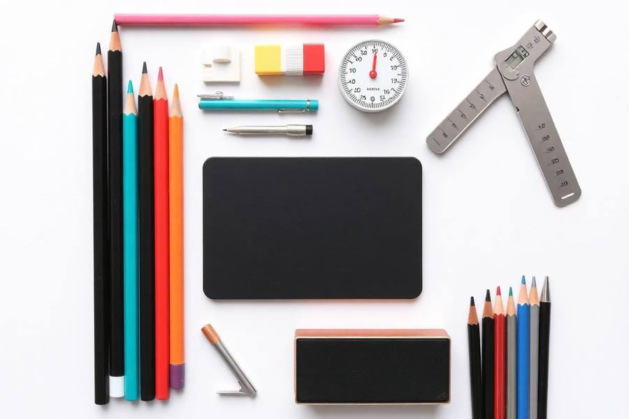 Notebooks & Stationery — Students Stationery — Pencils, scale, sharpener & eraser